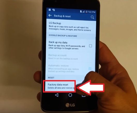 Как на lg сделать сброс 717