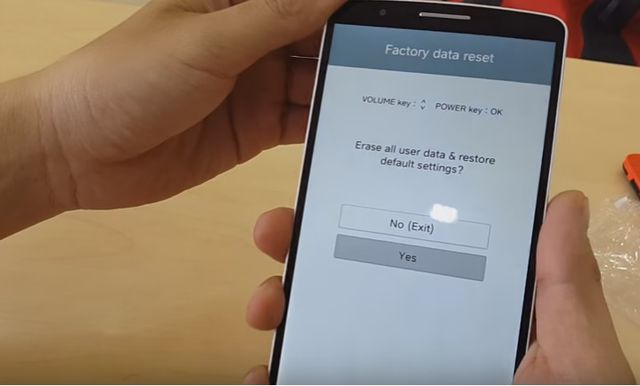 Как сбросить настройки на LG G3?