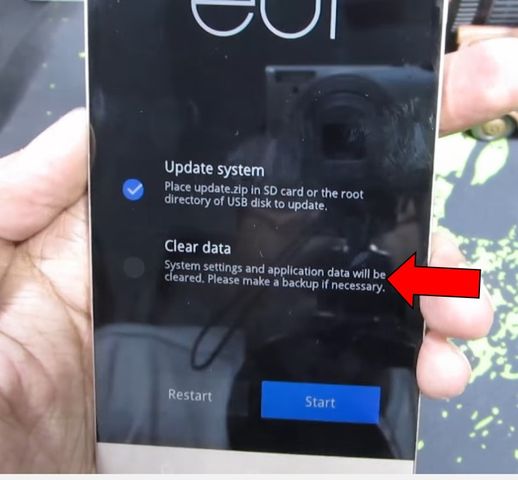 Как сбросить LeEco до заводских настроек?