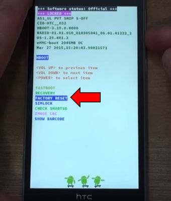HTC Desire 830 hard reset: возвращаем заводские настройки